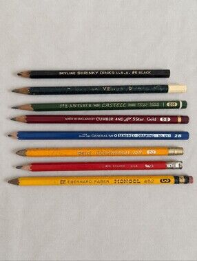 Vintage Artist & Drawing Pencil Lot (8) Faber Castell Berol General's Eberhard
